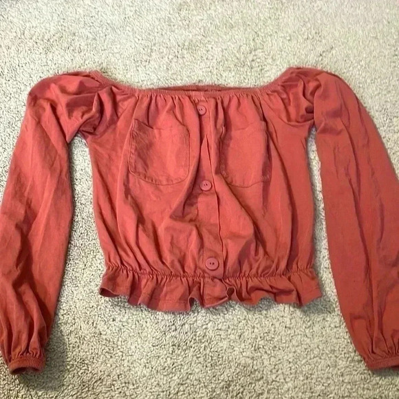 ASOS Tops - ASOS long sleeve off the shoulder top size 4
